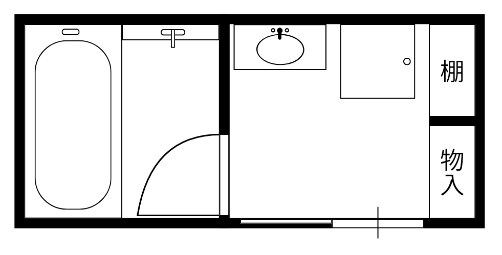 洗面室収納　0.25坪　0.5帖　タオル　洗剤収納　パジャマ　下着